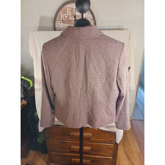 Pendleton 100% Virgin Wool Jacket 12 Military Uillity Pocket Lined Button Blazer - Picture 8 of 9